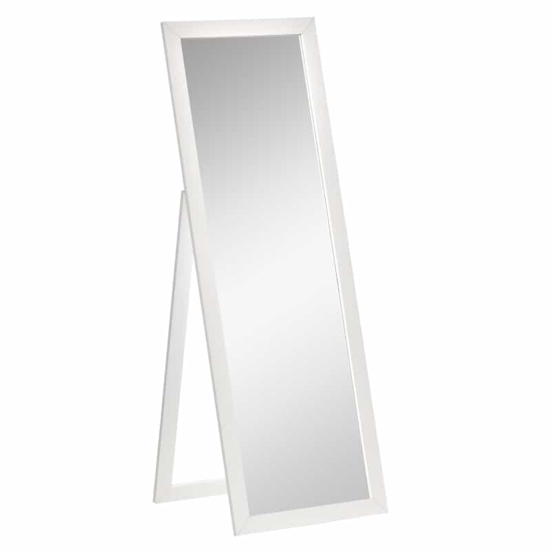 HOMCOM Full Length Mirror, Floor Standing Mirror, Rectangular Full Body Mirror for Bedroom, Living Room — White