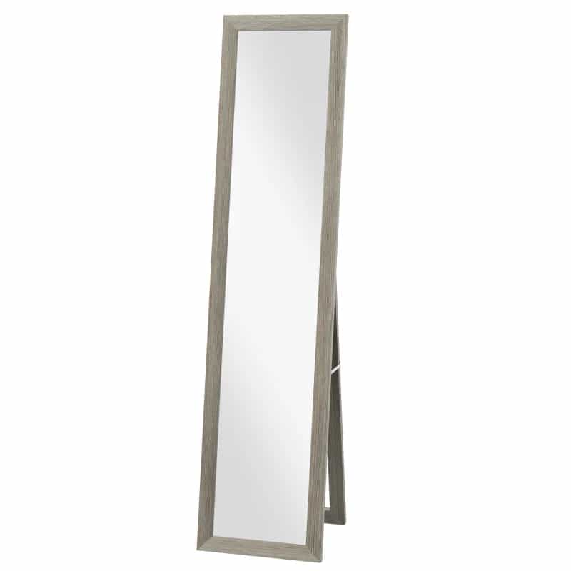 HOMCOM Full Length Mirror for Bedroom, Free Standing Dressing Mirror, Wall Mirror for Living Room — Grey