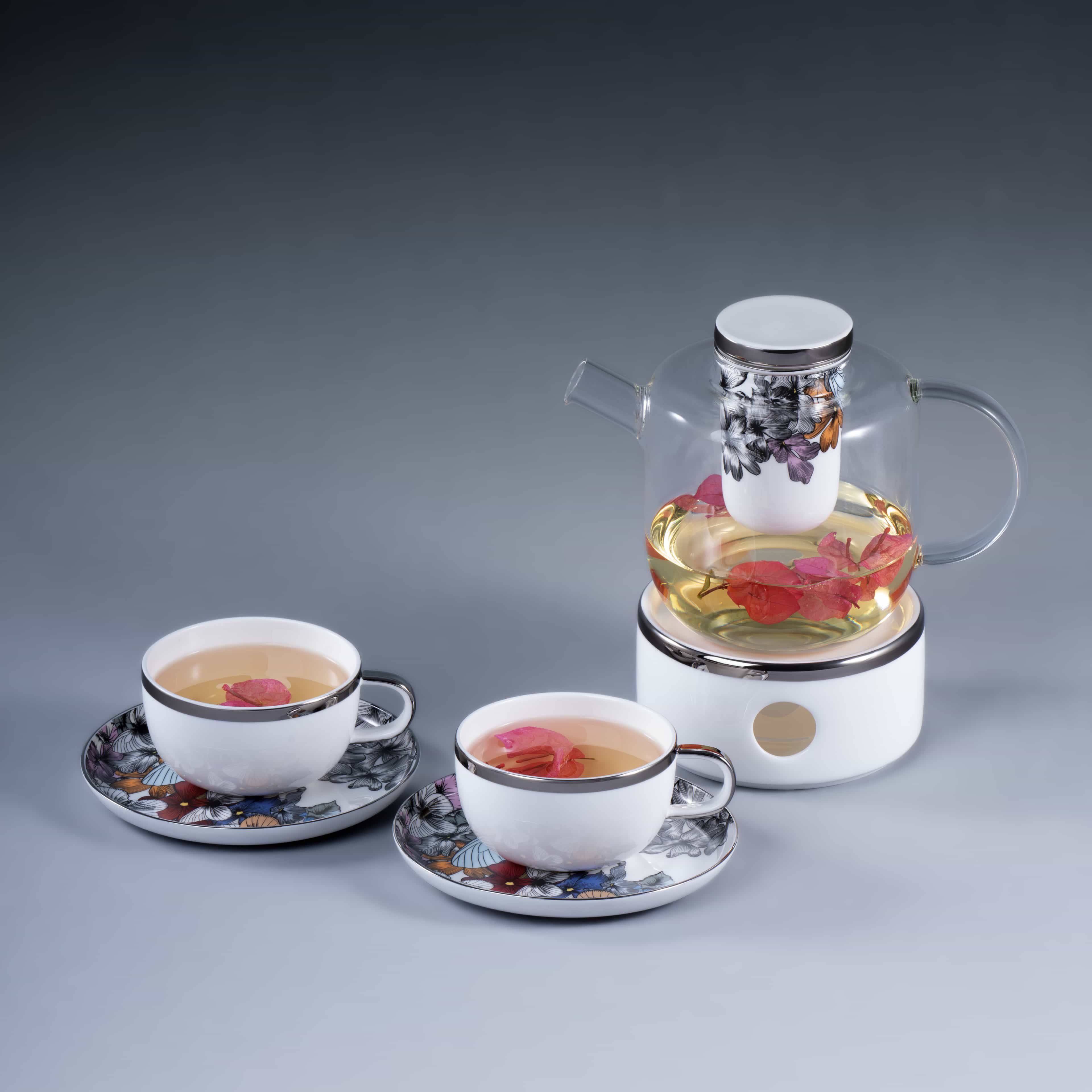 Butterfly Whisper Floral Teapot Set