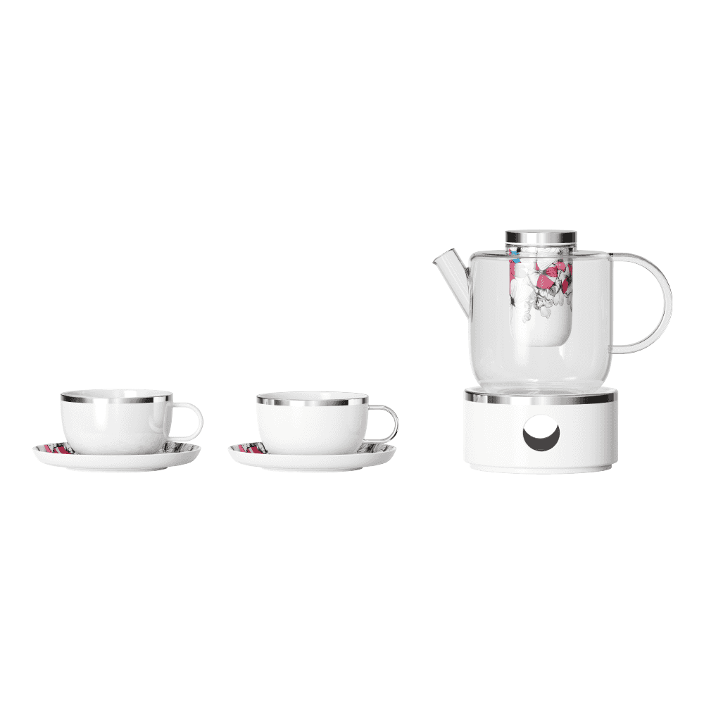 Butterfly Whisper Floral Teapot Set