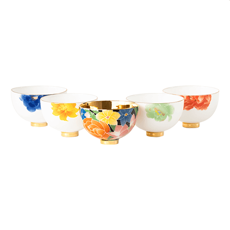 Underglaze Multicolored Ceramic Cup Set