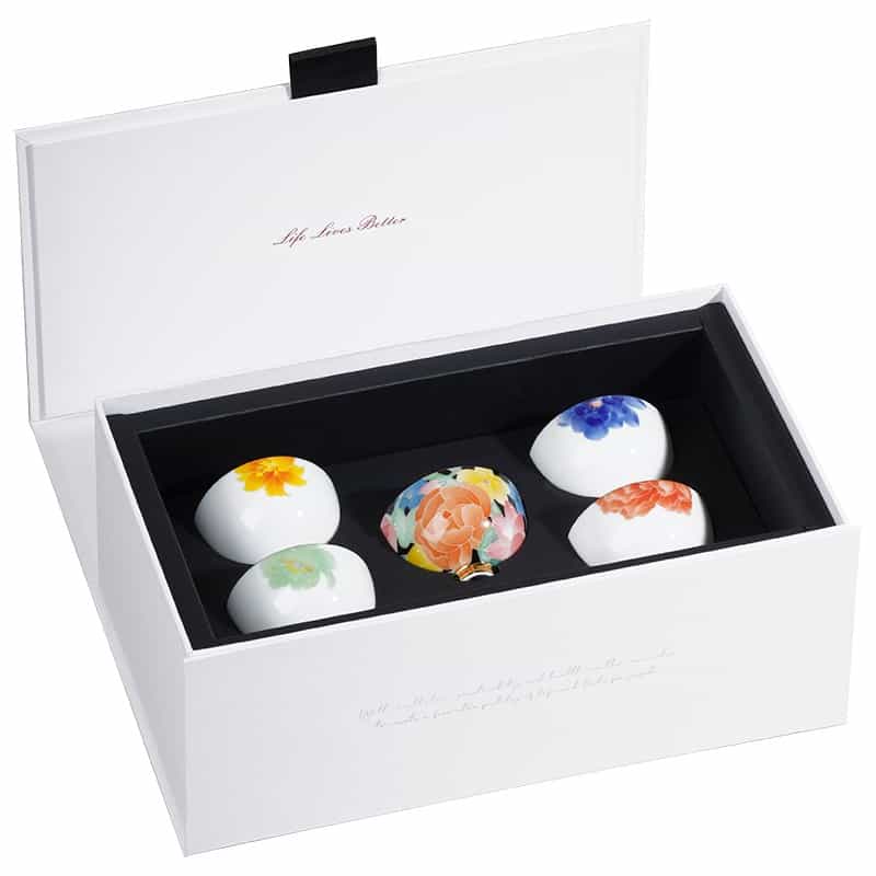 Underglaze Multicolored Ceramic Cup Set