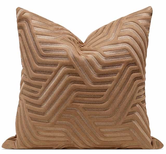 Pure Suede Flannel Square Pillow (DP-2412204) — Bronze