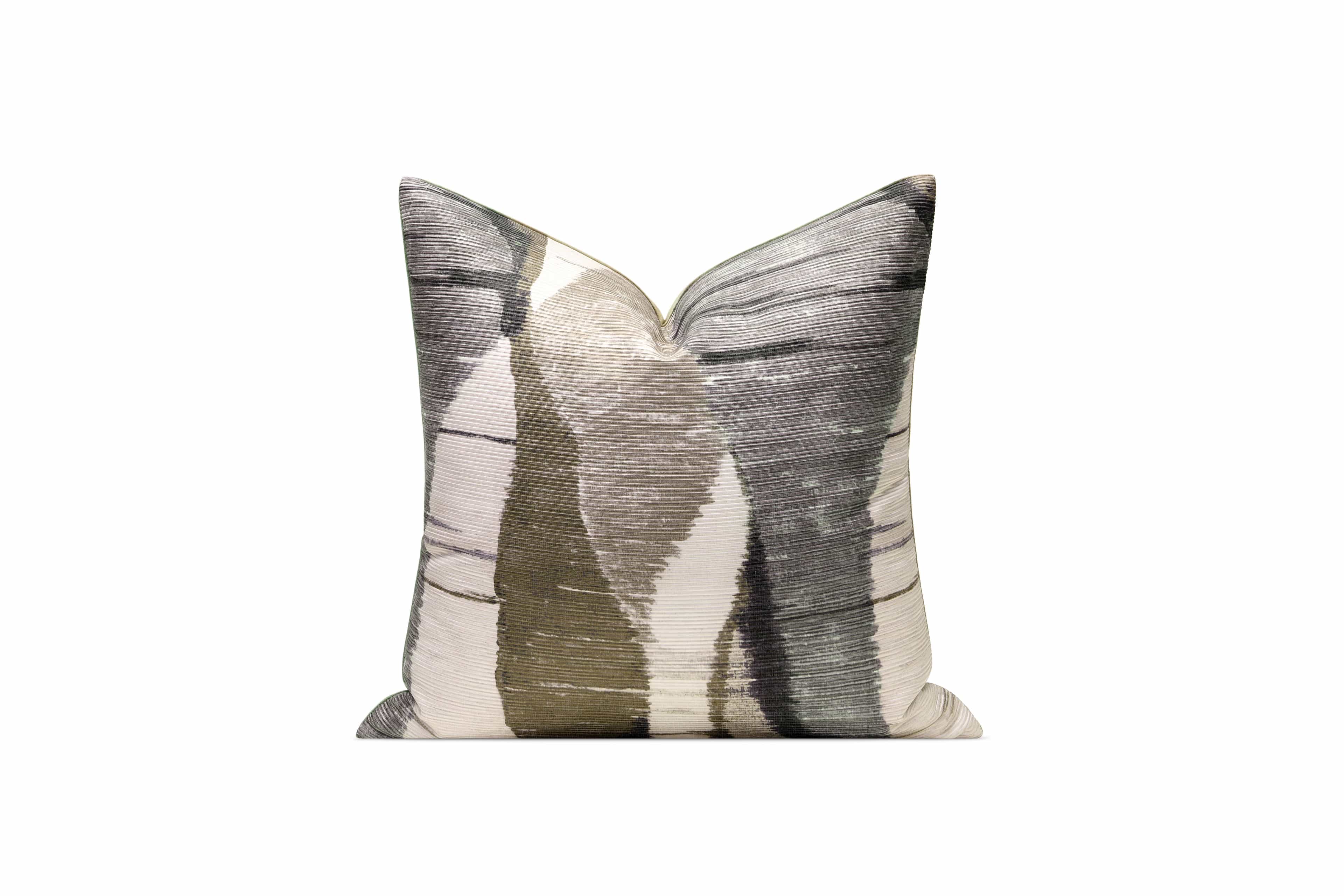 Imported Cotton - Polyester Blended Square Pillow (DP-2411110) — Grey