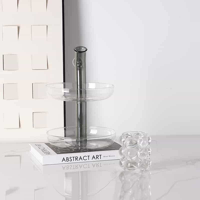 Double cake tray — Grey