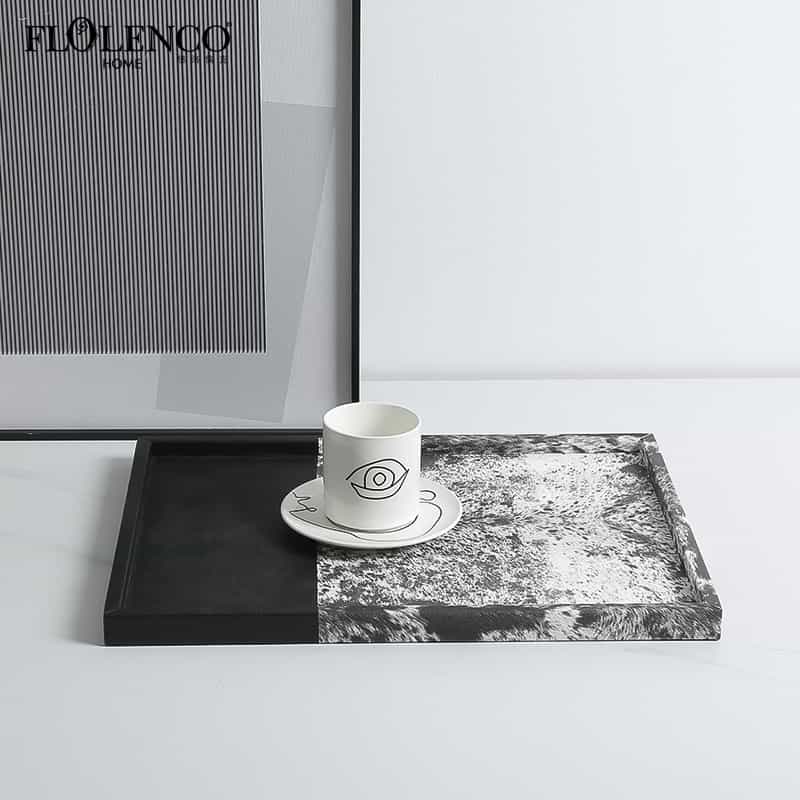 Fur pattern tray-black — Multi-color