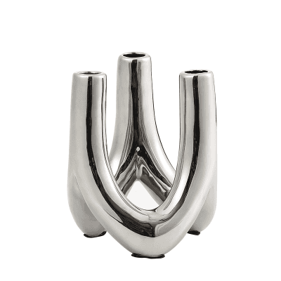 Three candlestick vase — Grey