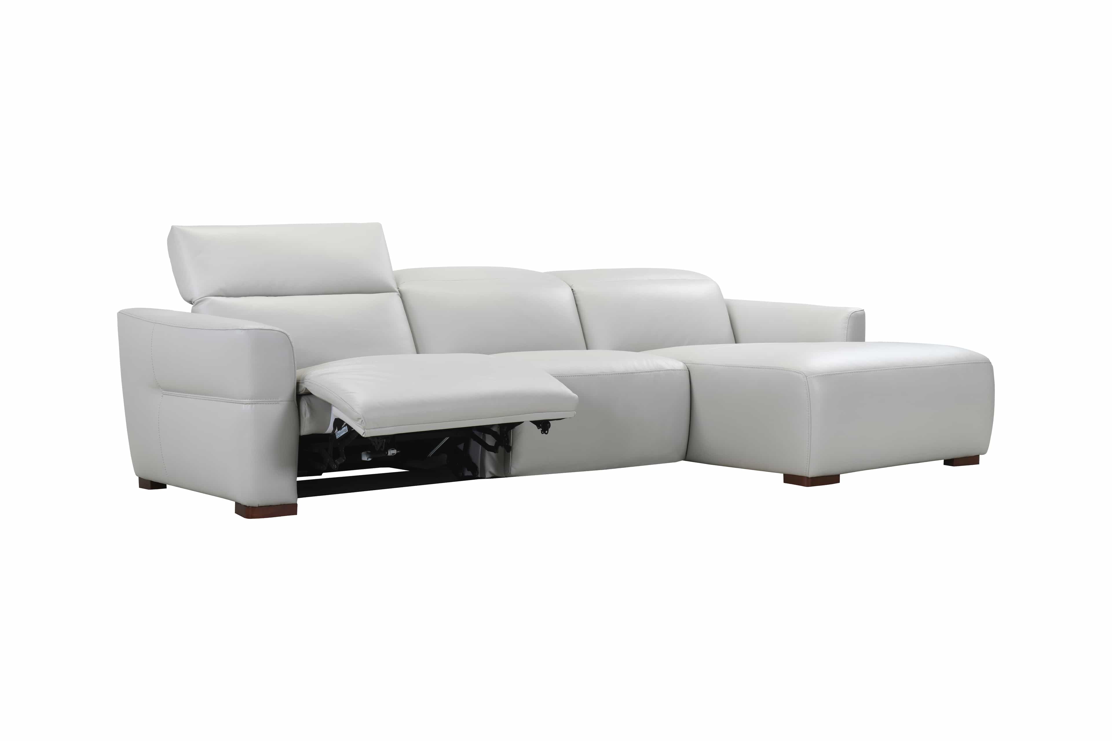 CALVA Motion Leather Sofa — Grey