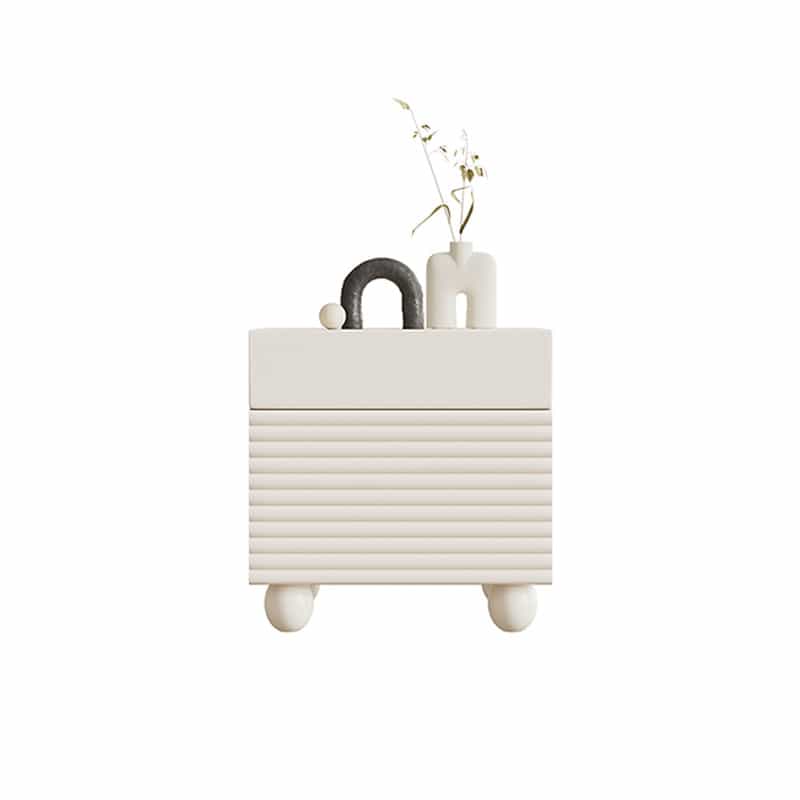 FLUTED Nightstand — White