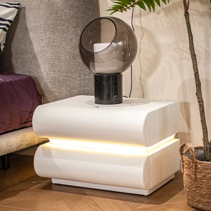 VELOUR Nightstand — White