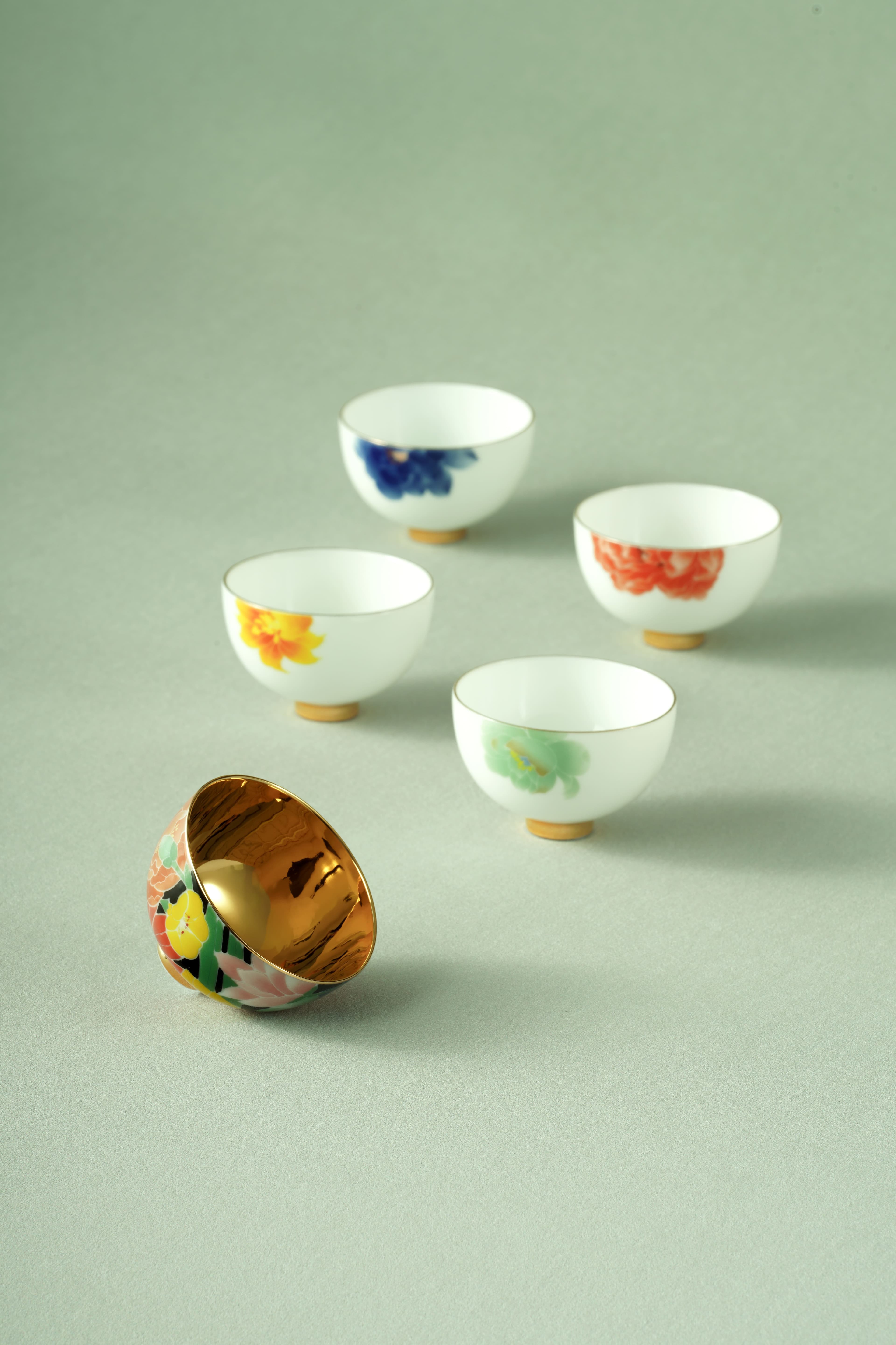 Underglaze Multicolored Ceramic Cup Set — image 4