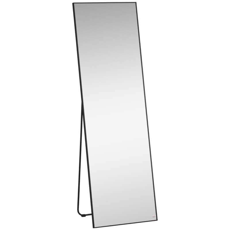 HOMCOM Full Length Mirror, Floor Standing, Wall-Mounted or Leaning Against Wall Tall Mirror with Support Frame, Rectangular Full Body Mirror for Bedroom, Living Room — image 1