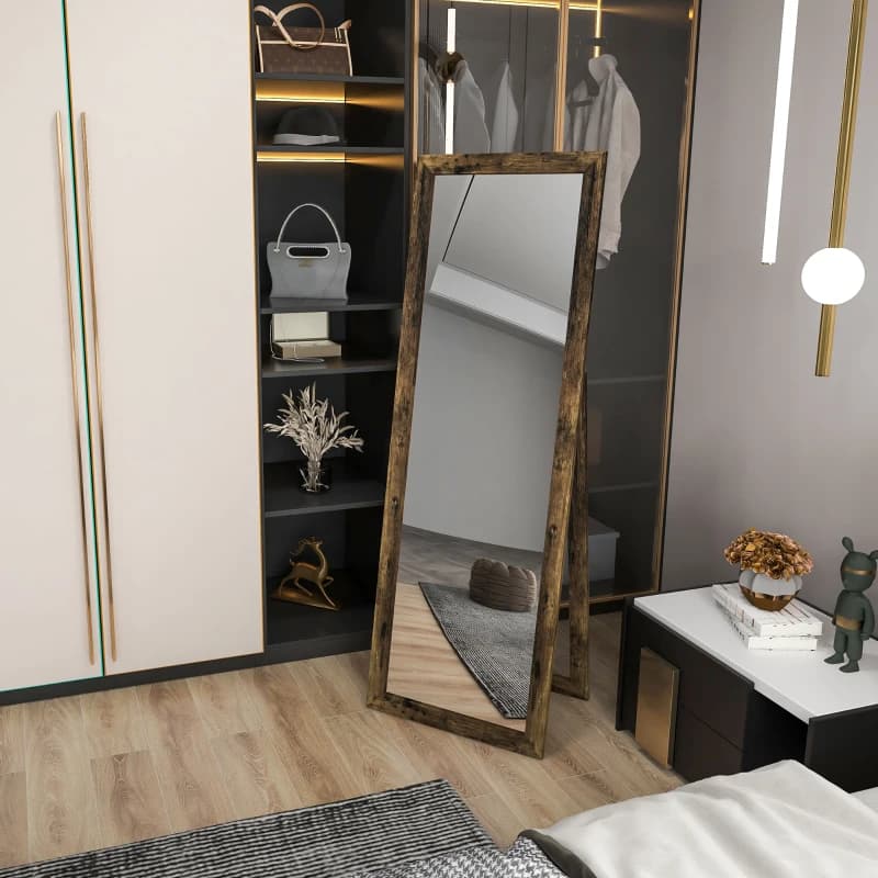 HOMCOM Floor Standing Mirror, Full Body Mirror for Bedroom, Living Room — image 5