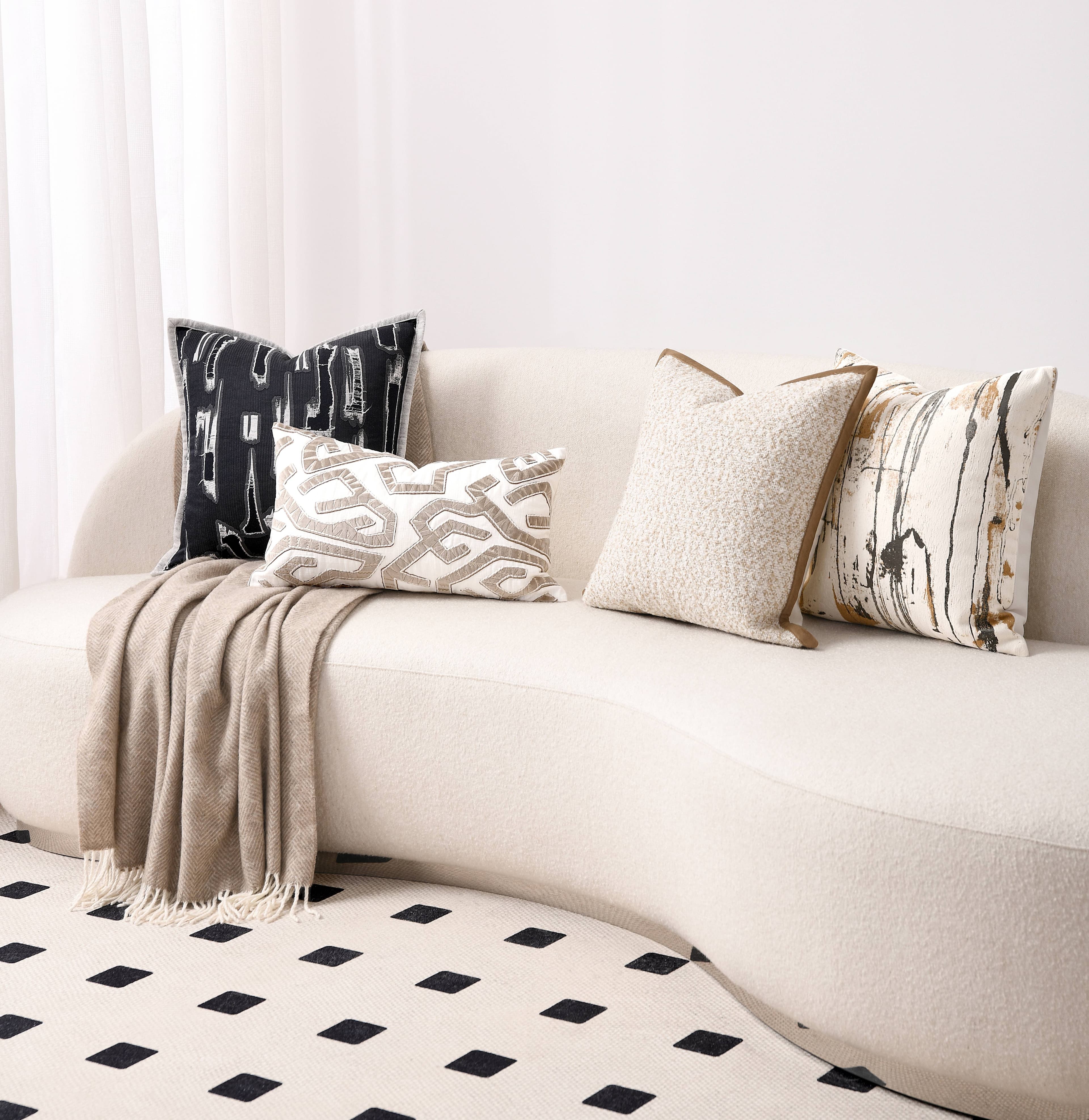 Cotton - Linen - Flannel - Polyester Blended Square Pillow (DP-2410111) — image 6
