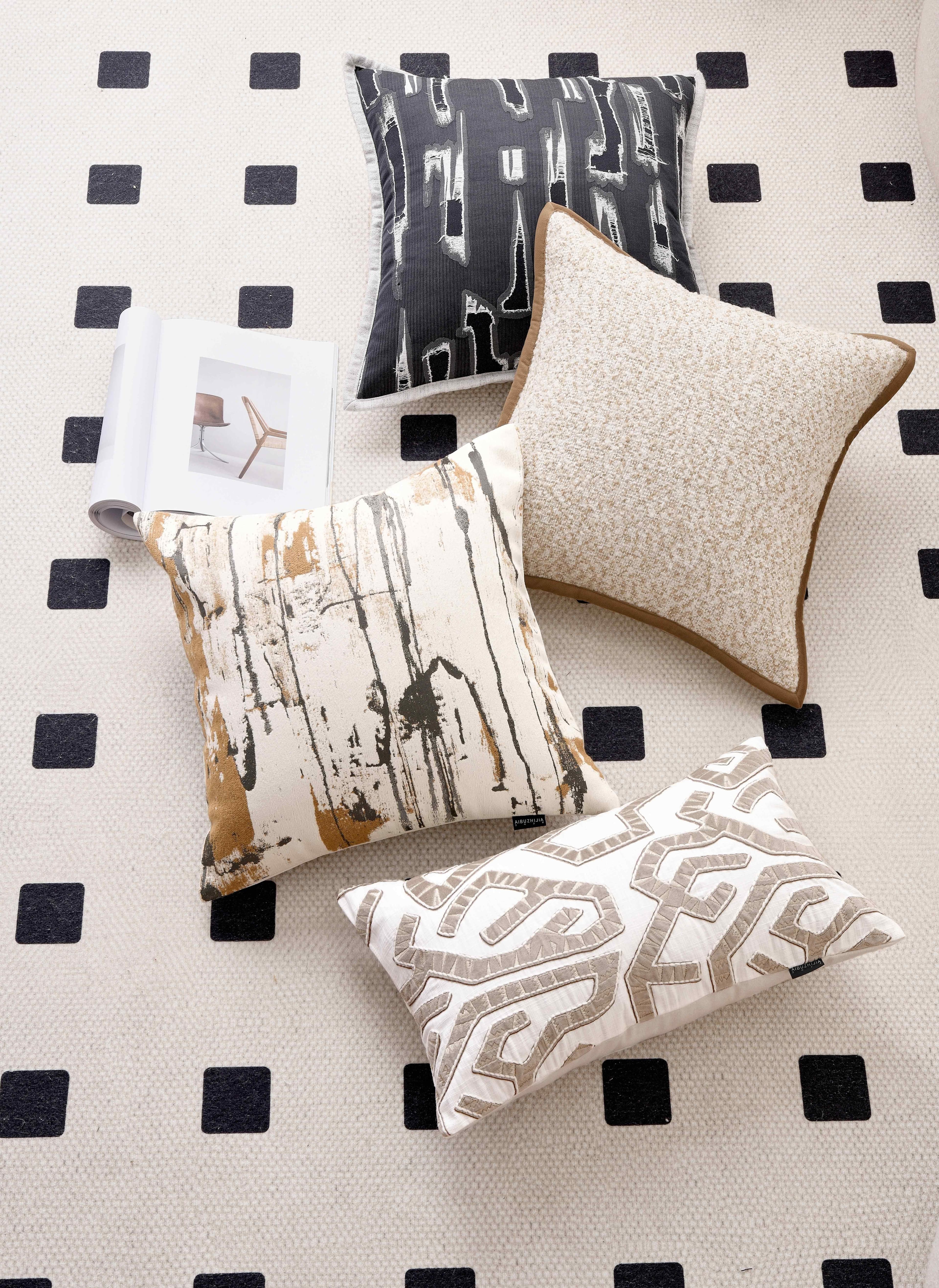 Cotton - Linen - Flannel - Polyester Blended Square Pillow (DP-2410111) — image 4