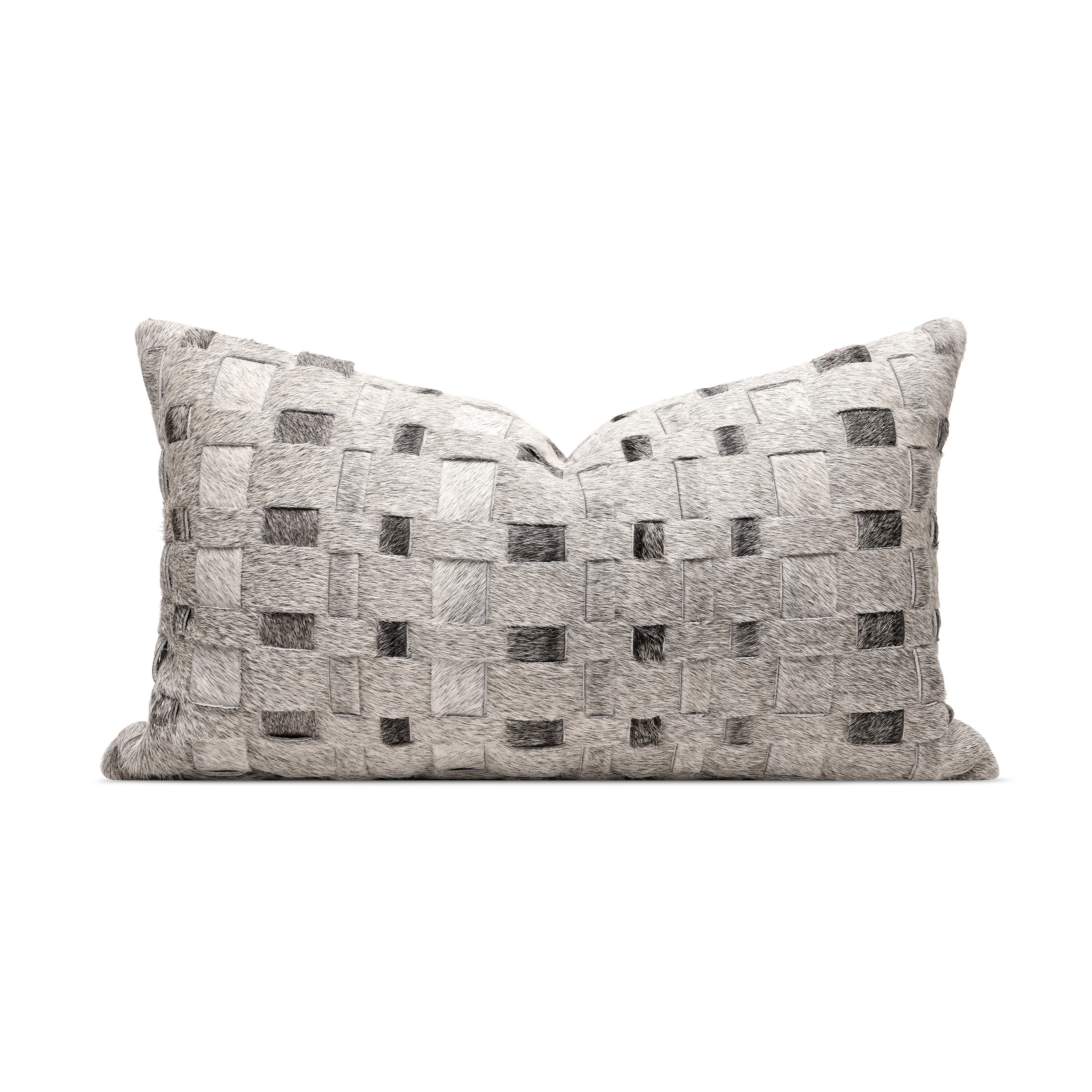 Horsehair - Suede Flannel Blended Lumbar Pillow (DP-2408714) — image 1