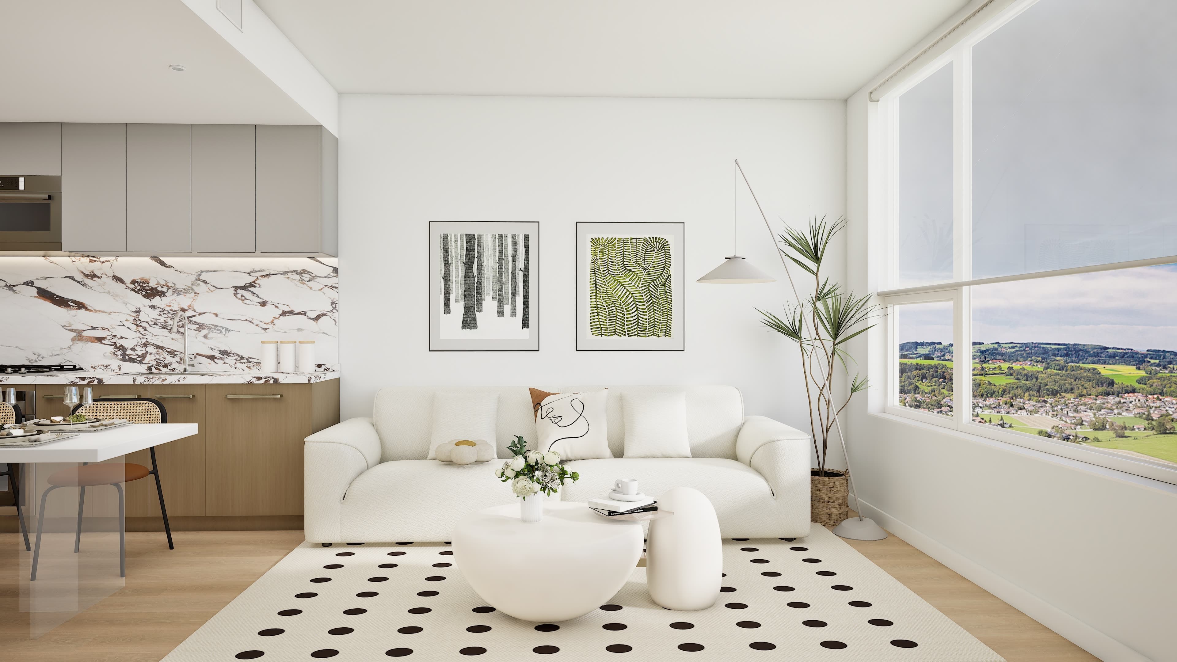 White Living Room