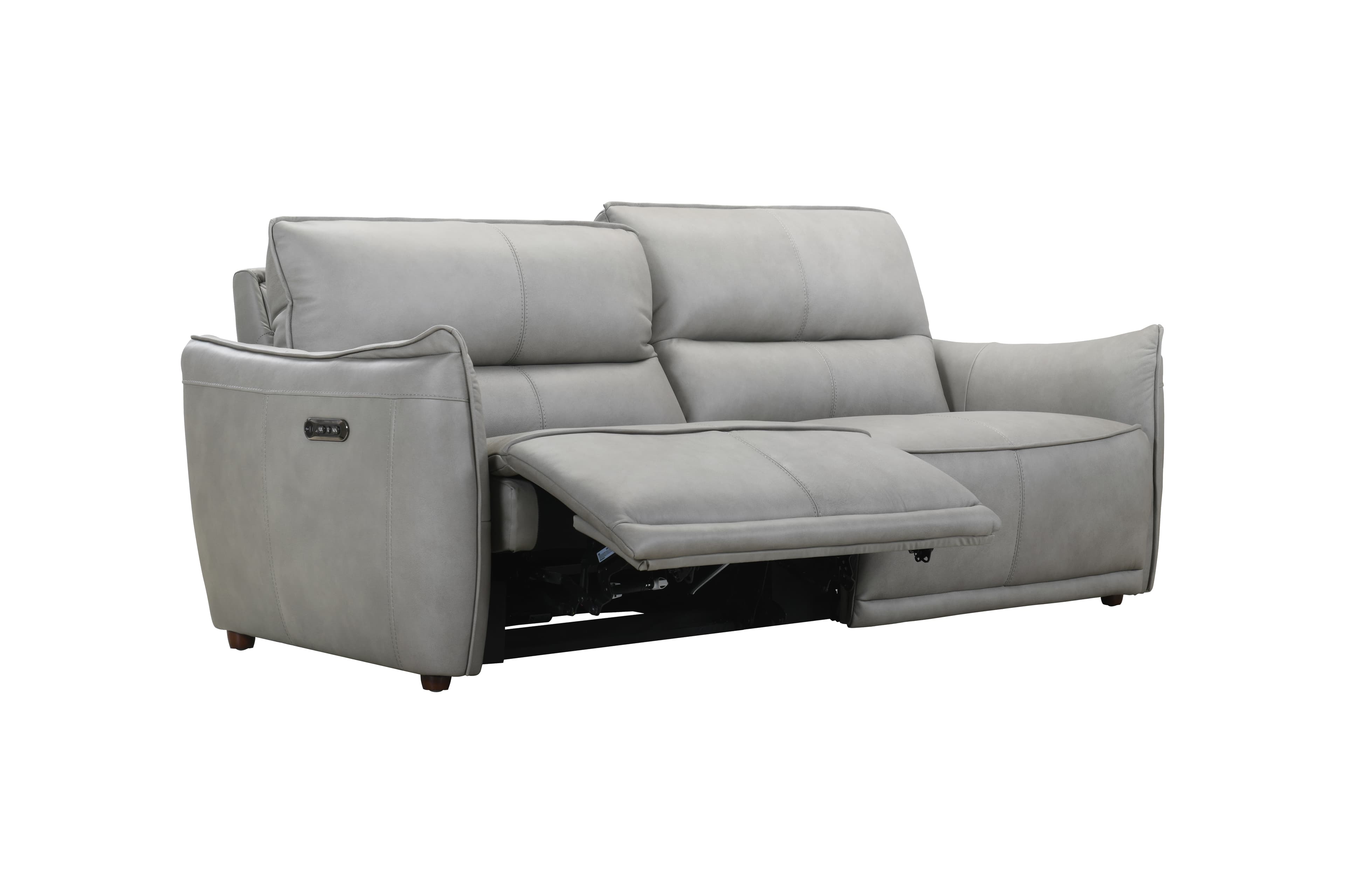 ASHER motion leather loveseat with one seat reclined