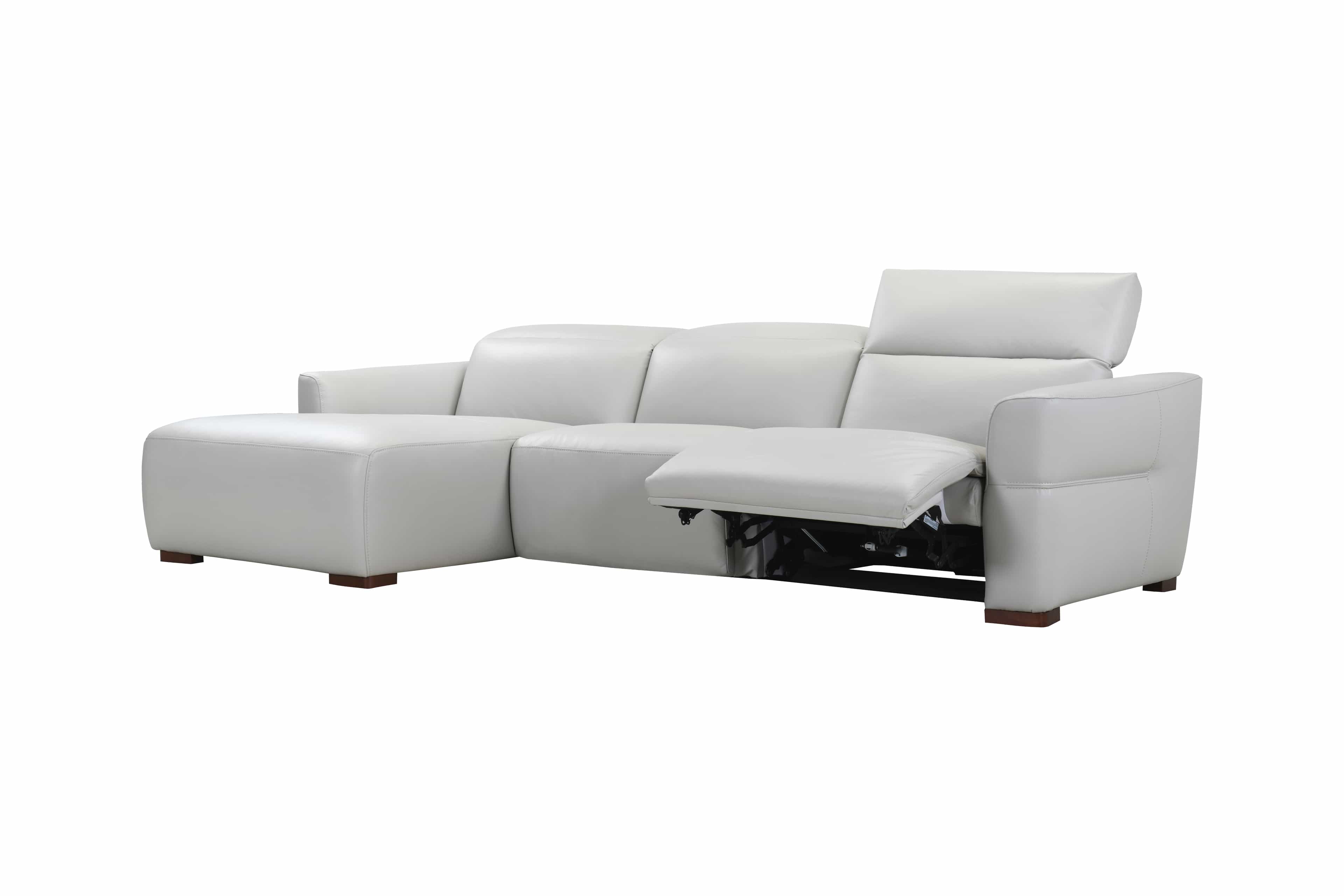 CALVA Motion Leather Sofa — Grey