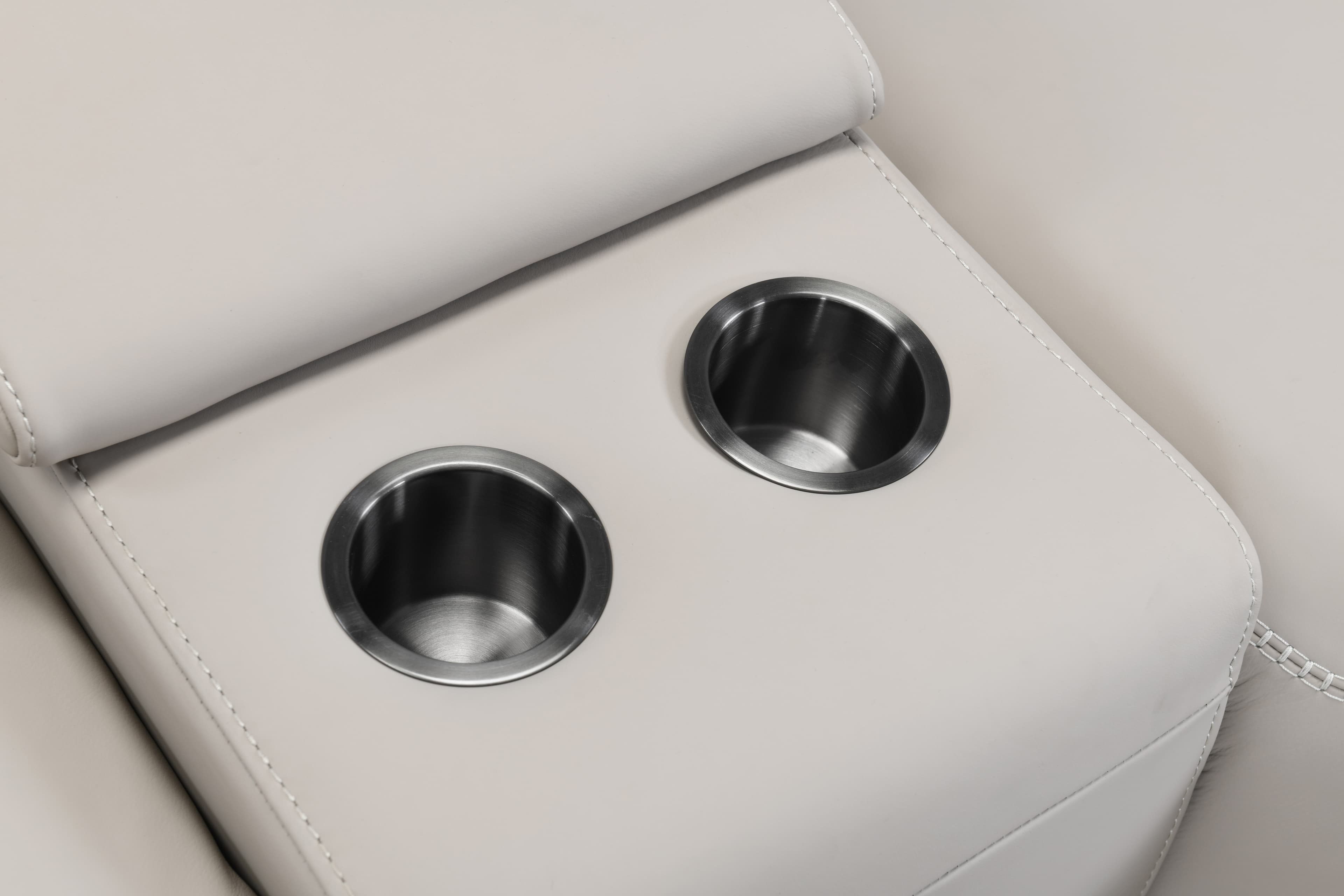 Built-in cup holders on the KOVA sectional