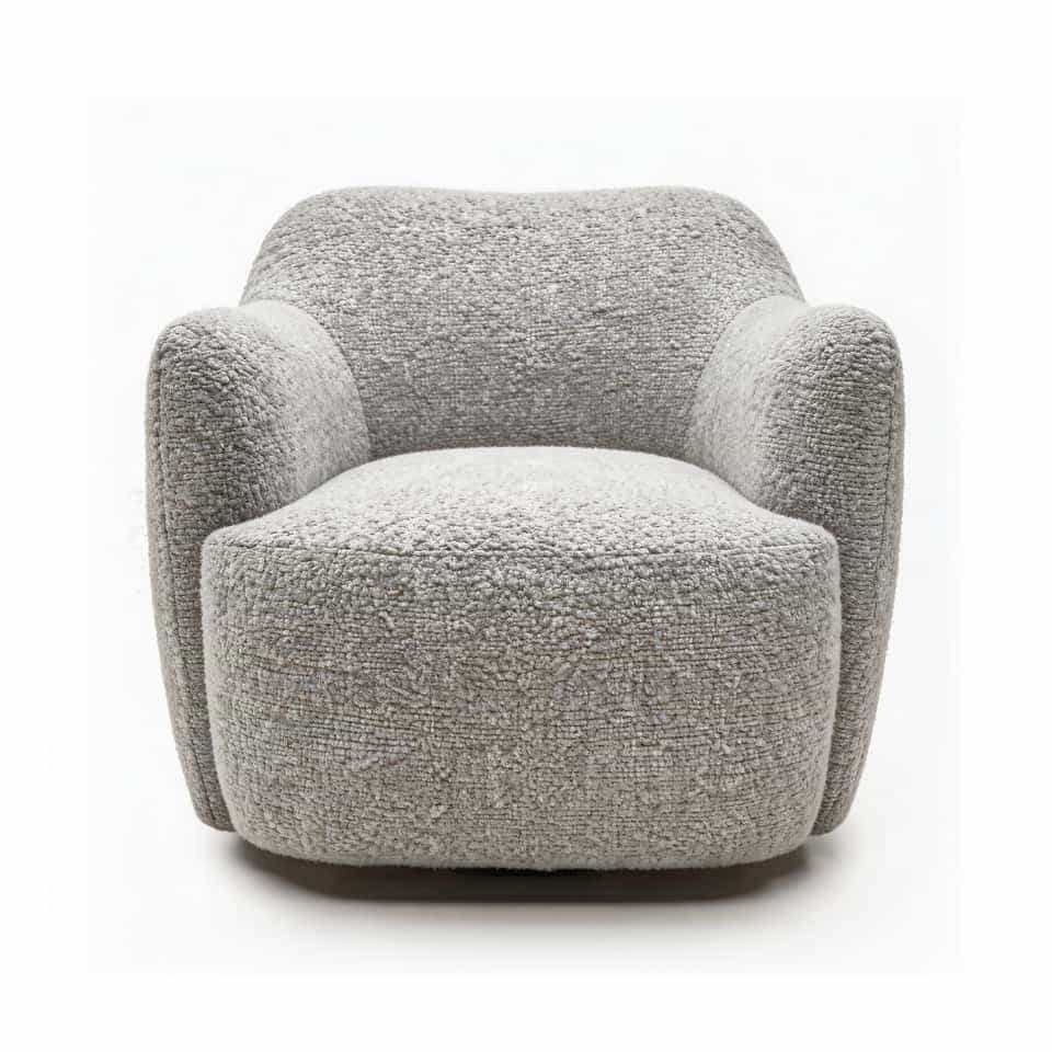 GAVEL Swivel Armchair — Grey