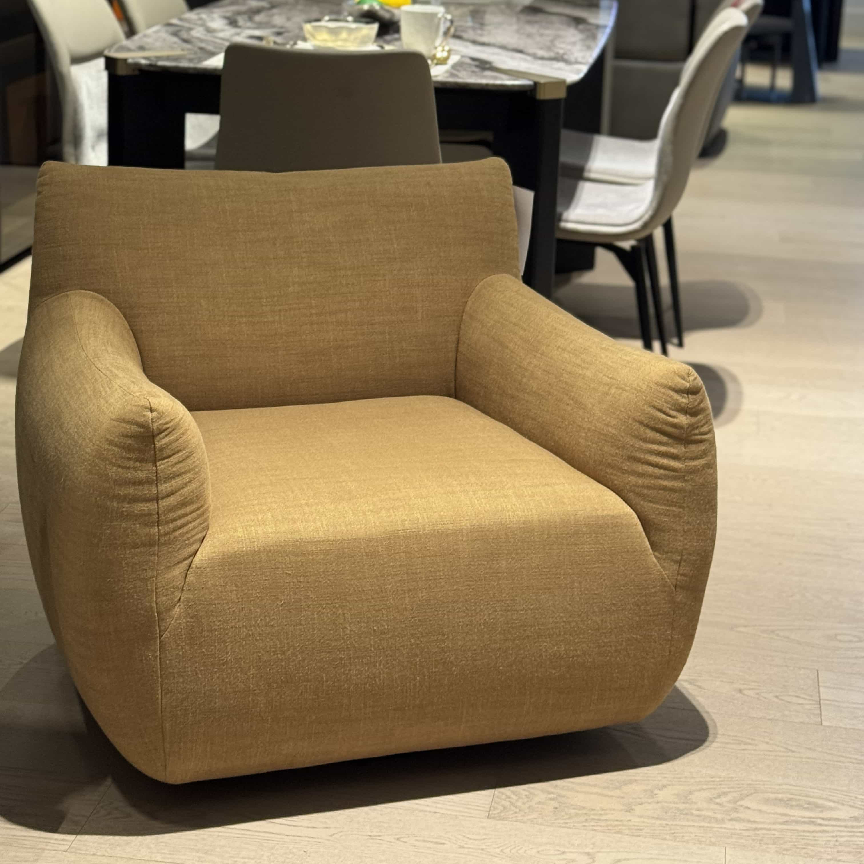 BRYNN Swivel Armchair — Grey